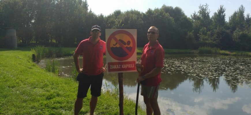 Uzupełnianie znaków zakazu kąpieli