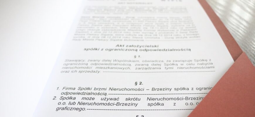 Powołano spółkę Nieruchomości-Brzeziny