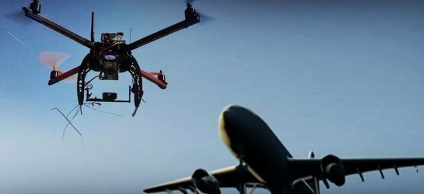 Zasady bezpiecznego użytkowania dronów, balonów z helem i lampionów w pobliżu lotniska