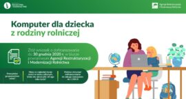 Dofinansowanie zakupu komputera dla dziecka z rodziny rolniczej