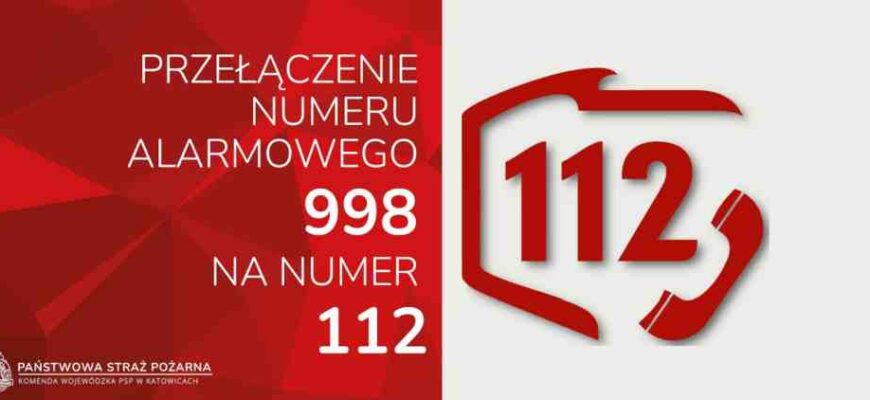 Przełączanie numeru alarmowego 998 na 112