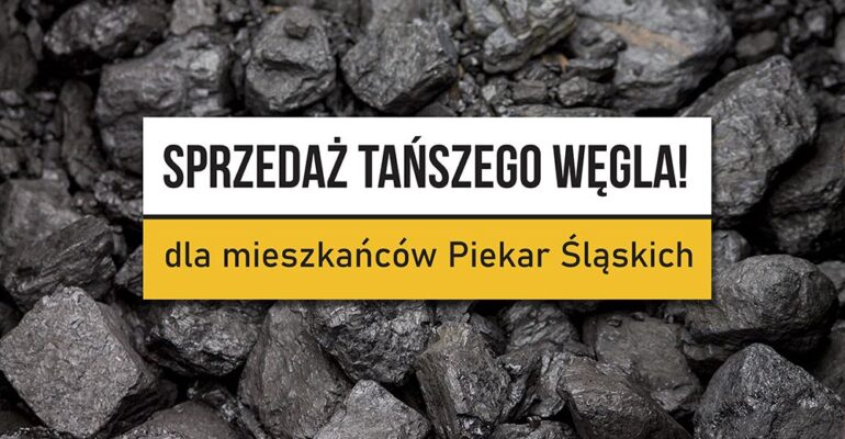 Sprzedaż tańszego węgla dla mieszkańców Piekar Śląskich