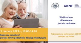 „Okazja czy oszustwo” – webinar dla seniorów