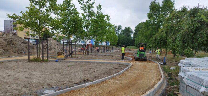 Pumptrack i miasteczko rowerowe w budowie
