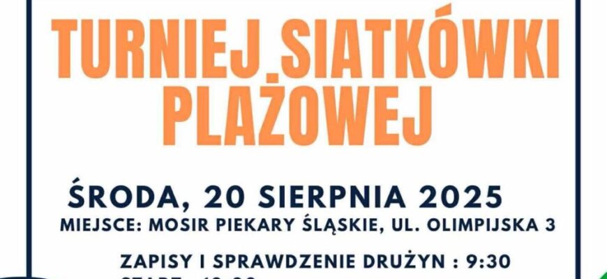 MRM zaprasza na plażówkę! Turniej siatkówki dla uczniów