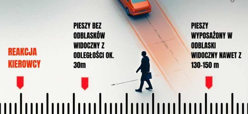 Noś odblaski – mogą uratować Twoje życie na drodze