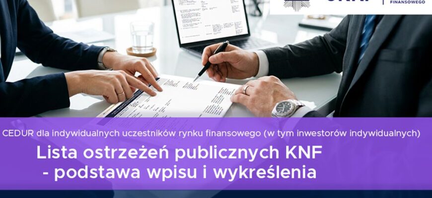 Webinar – Lista ostrzeżeń publicznych KNF