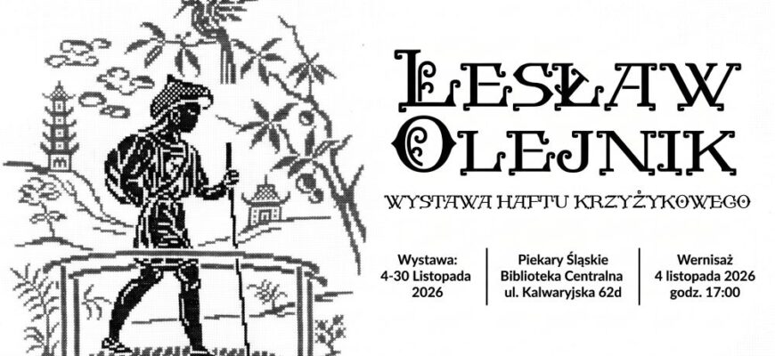 Wystawa haftu krzyżykowego w miejskiej bibliotece